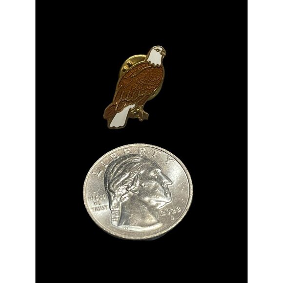 Vintage North America White Tail Bald Eagle Bird Fashion Brooch Pin Jewelry - Picture 4 of 4